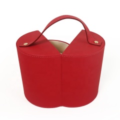 Fullrich Custom Jewelry Box with round shape Storage Box Display Case Portable Jewelry gift handbag