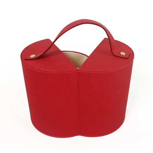 Fullrich Custom Jewelry Box with round shape Storage Box Display Case Portable Jewelry gift handbag