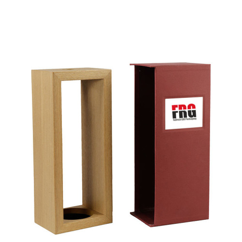 Fullrich Custom Cardboard Wine Box Packing Handmade Paper Purple Red Wine Boxes Wood Gift Box