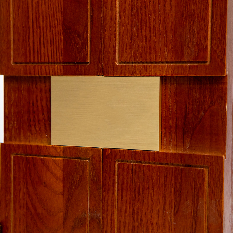 Fullrich New Bilateral Open-Door Brown Wine Box Packaging wood organizer Paper Support Lining wine box