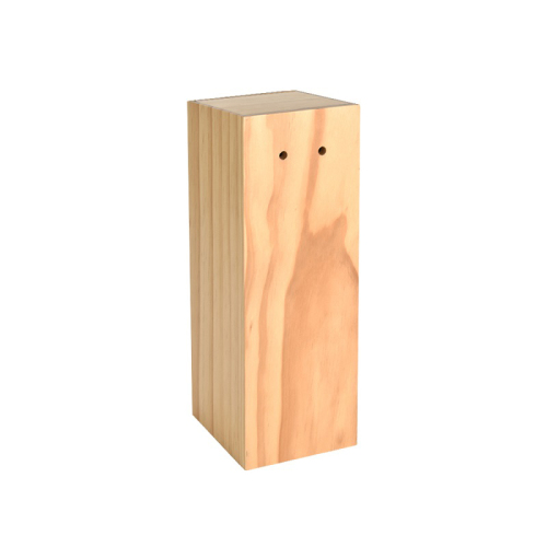Fullrich High Quality Natural wood Colour Single Bottle Wooden Wine Box For Gift