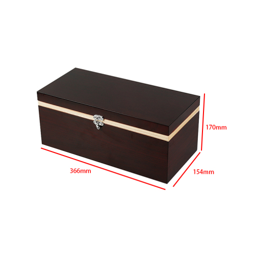 Fullrich Fullrich Mdf Paste Technology Wood Leather Custom Wine Packaging Box Independent Packaging