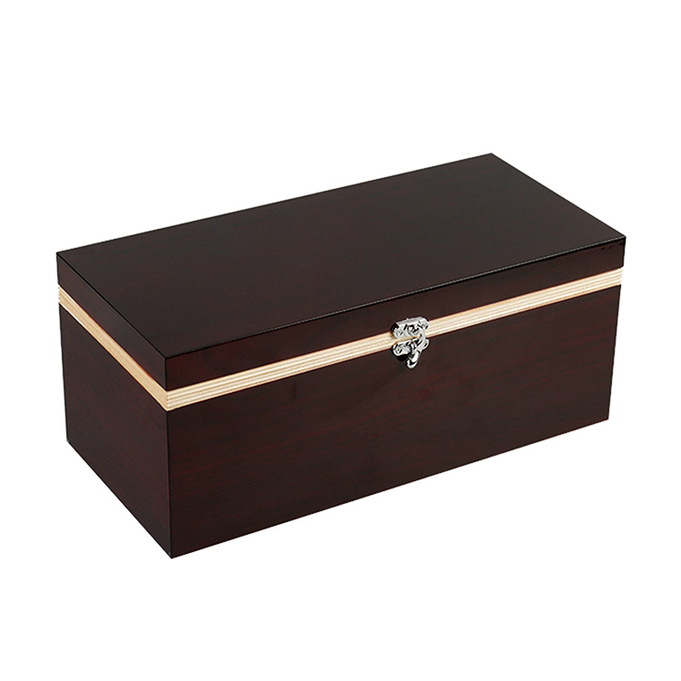 Fullrich Fullrich Mdf Paste Technology Wood Leather Custom Wine Packaging Box Independent Packaging