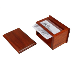 Fullrich- Peach Blossom Solid Wood With Photo Frame Pet Urn Box