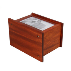 Fullrich- Peach Blossom Solid Wood With Photo Frame Pet Urn Box