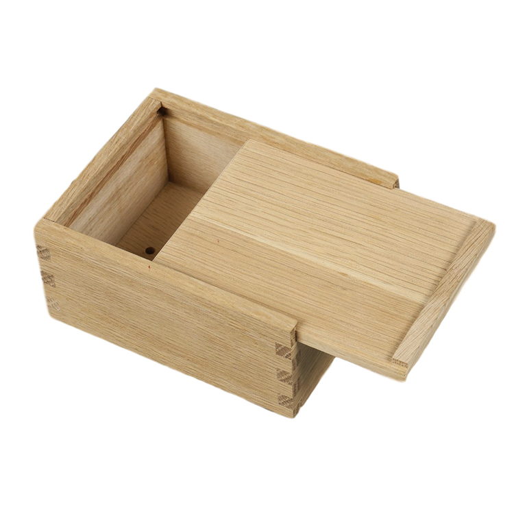 Wholesale Customized Small Wooden Gift Packaging Sliding Lid Wooden Storage Boxes