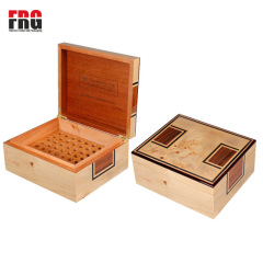 Fullrich factory-High-gloss solid wood cigar humidor wooden box cigar case with high quality OEM / ODM