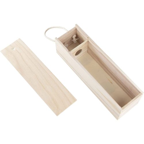 Fullrich Factory Wholesale for 2 Pack Unfinished Wooden Wine Box with Handle for Crafts, Gifts, Birthdays, Housewarmings (13.9 x 4 in) OEM ODM Customize