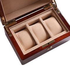 Fullrich Factory Wholesale Wooden Package for Luxury Handcrafted 3 Watches Storage Wooden Box