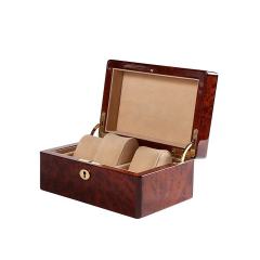 Fullrich Factory Wholesale Wooden Package for Luxury Handcrafted 3 Watches Storage Wooden Box