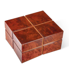 Fullrich Factory Wholesale for High- glossy Lacquering Square High-end Watch Wooden Packing Box with Texture