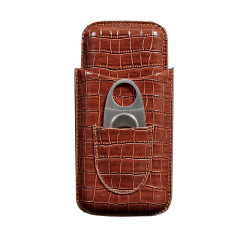 Fullrich Factory Three top-skin crocodile pattern cigar holsters with cigar clipping gift box, special price spot printed LOGO