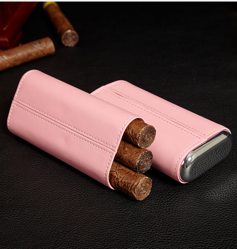 Custom Amazon Cigar Leather Case, Cigar Moisturizer Humidor Humidor, Portable Cigar Set, Cigar Cutter Set