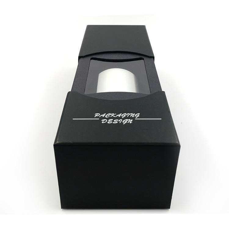 New Design Special Paper Flannel Single Black Gift Packing Wine Storage Box