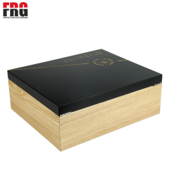 Custom Logo Factory Price Gift Packaging Decorative Storage Double Bottle Case Spray Lacquer Wooden Wine Boxes