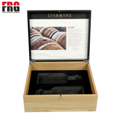 Custom Logo Factory Price Gift Packaging Decorative Storage Double Bottle Case Spray Lacquer Wooden Wine Boxes