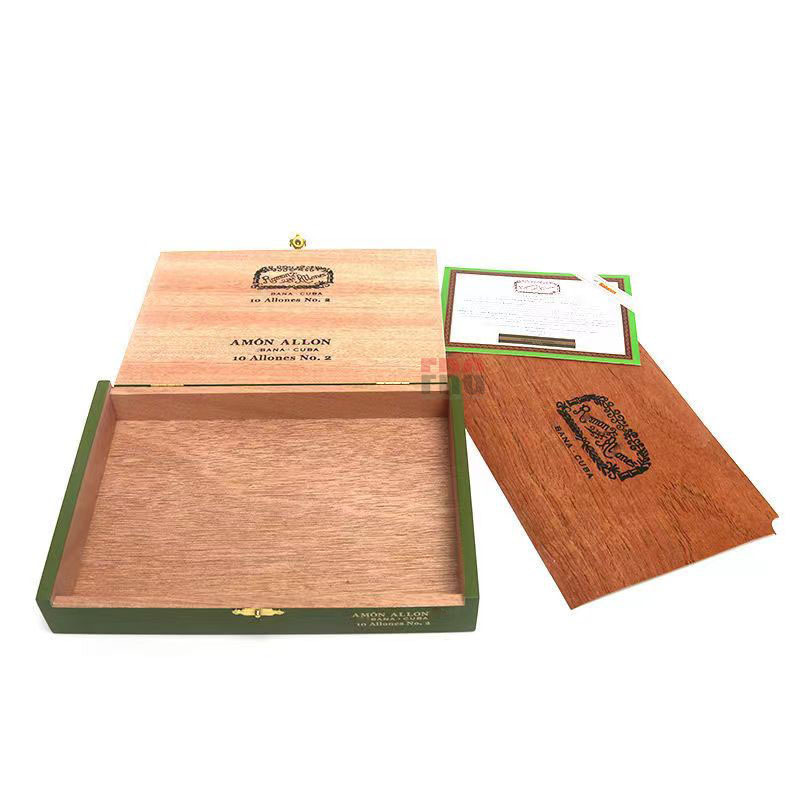 New Arrival Habana Custom Luxury Single Cigar Gift Boxes Hold 10 Cigars Green Cigar Shipping Package