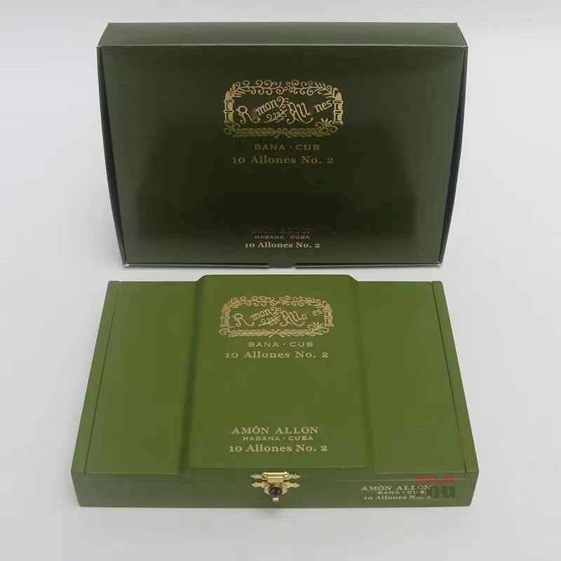 New Arrival Habana Custom Luxury Single Cigar Gift Boxes Hold 10 Cigars Green Cigar Shipping Package