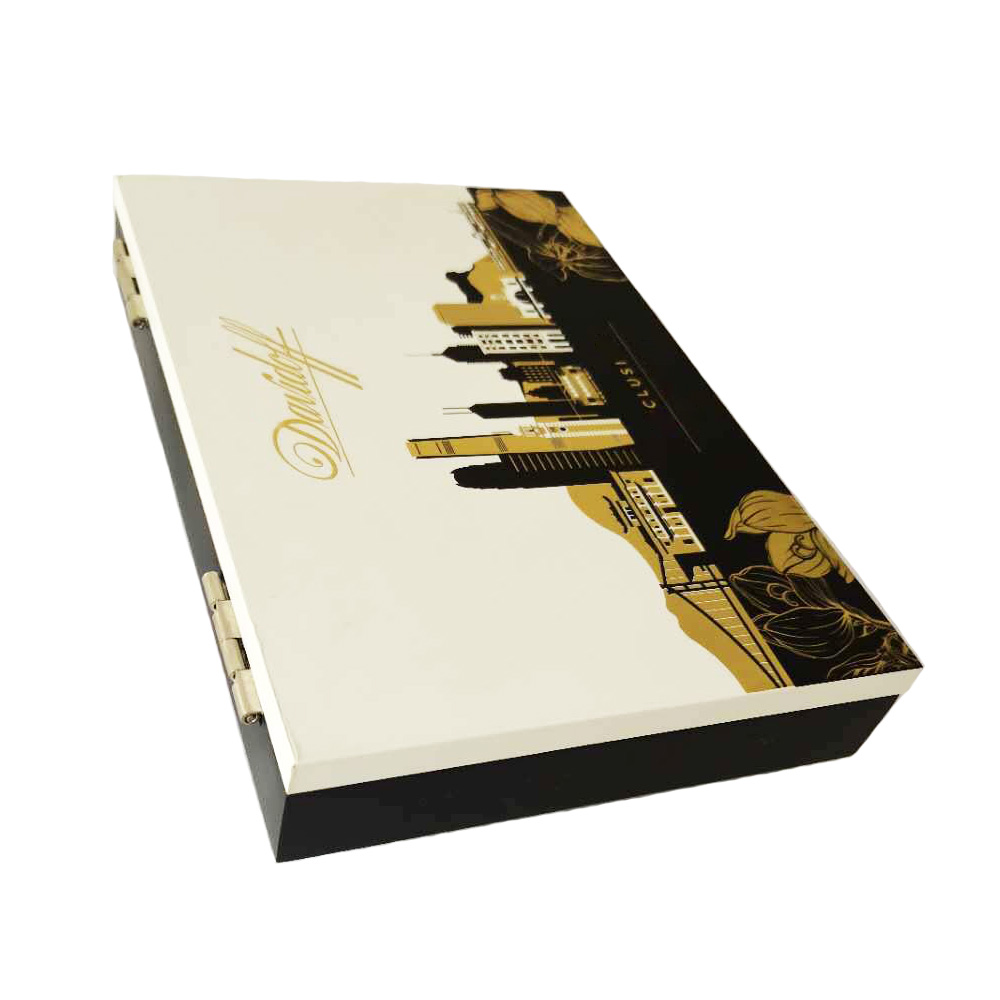 Custom Empty Cigar Boxes Wholesale with Piano Lacquer Hold 10 Cigars
