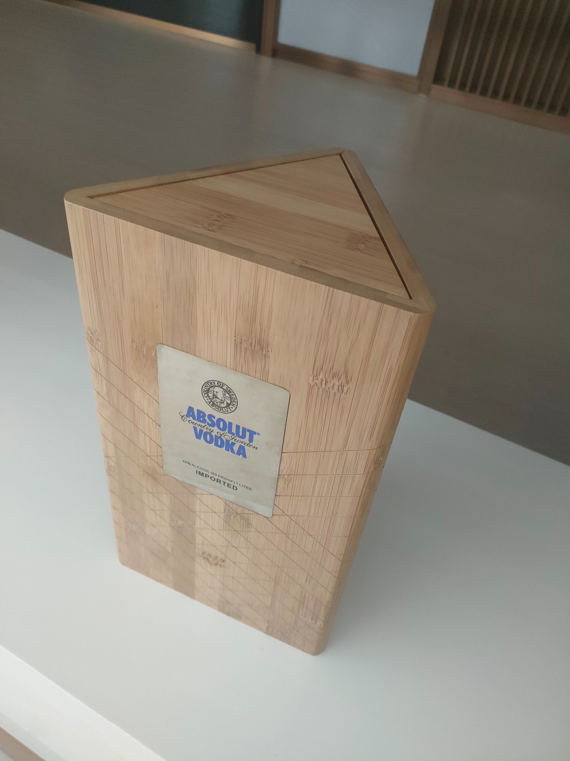 Bamboo Wood Wine Box Package for Whisky Vodka single bottle Supprot LOGO