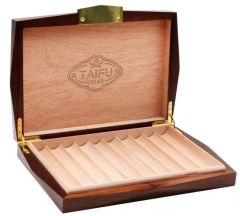 Wholesale Wood Cigar Boxes Customized Cigar Case Package Custom Logo Hold 10 Cigars