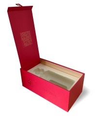Factory Wholesale Custom luxury wine box with wood and cardboard