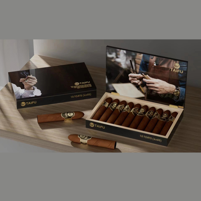 High-end Cigar Package With High Glossy lacquer with colorful logo and pattern 20 pcs or 10 pcs TORO wood cigar box