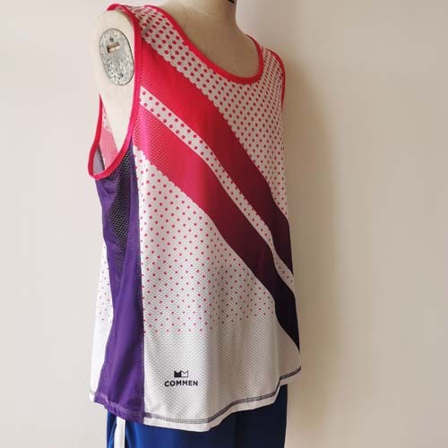 Custom made lightweight mesh running gym fitness singlet tanktop vest