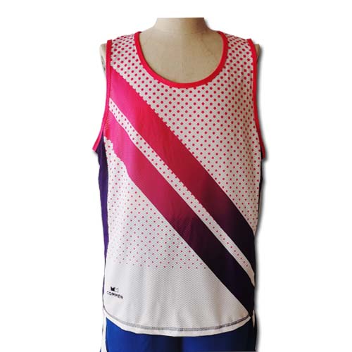 Custom made lightweight mesh running gym fitness singlet tanktop vest