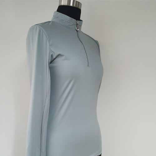 Chemise à manches longues respirante à séchage rapide imprimée pour femmes personnalisée chemise équestre équitation évacuant la transpiration