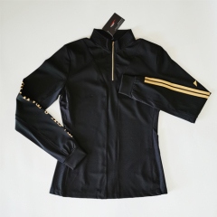 Customized fashional equestrian long sleeve high quality zip up ladies jacket