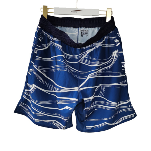 100% polyester mens and ladies woven board shorts with custom design