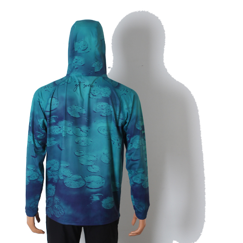 Custom made UPF 50+ UV protection outdoor fishing hoodies with face masks