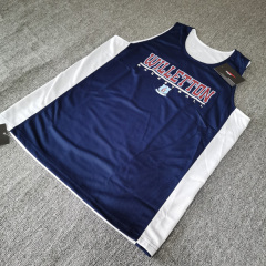 100% polyeter quick dry mesh reversible basketball jersey with team name and number