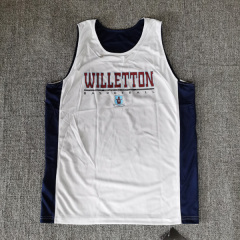 Wende-Basketballtrikot aus 100 % Polyester, schnell trocknend, Mesh, mit Name und Nummer des Teams