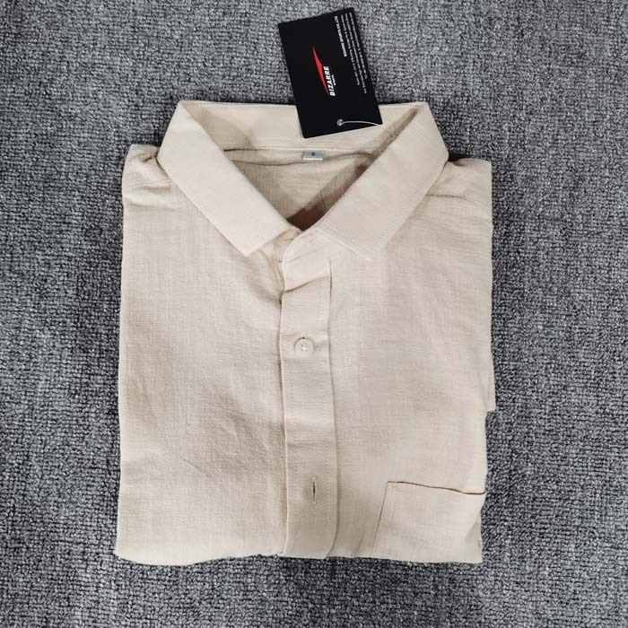 Cotton imitation linen men's shirt