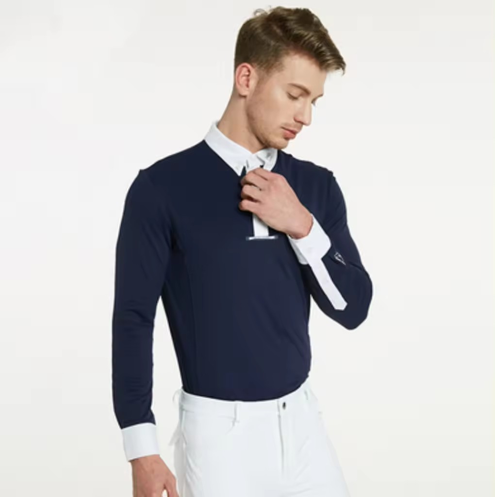 Quick dry men's riding T-shirt long sleeve hight quality equestrian clothing manufacturers polo shirts for unisex in Bizarre Sportswear.