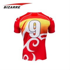 Sublimation T-shirts | customized OEM Breathable full sublimation rugby t-shirts short sleeve 100% polyester mesh