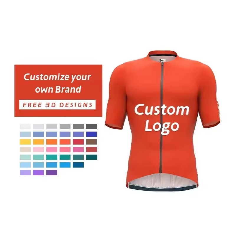 Wholesale men's Mountain cycling jersey Shirt Custom Quick Dry Pro Short Sleeve Bicycle Apparel