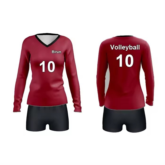 Sublimated Long Sleeves Volleyball Team wear for men &women cutom Volleyball team Jersey | BizarreSportswear.com