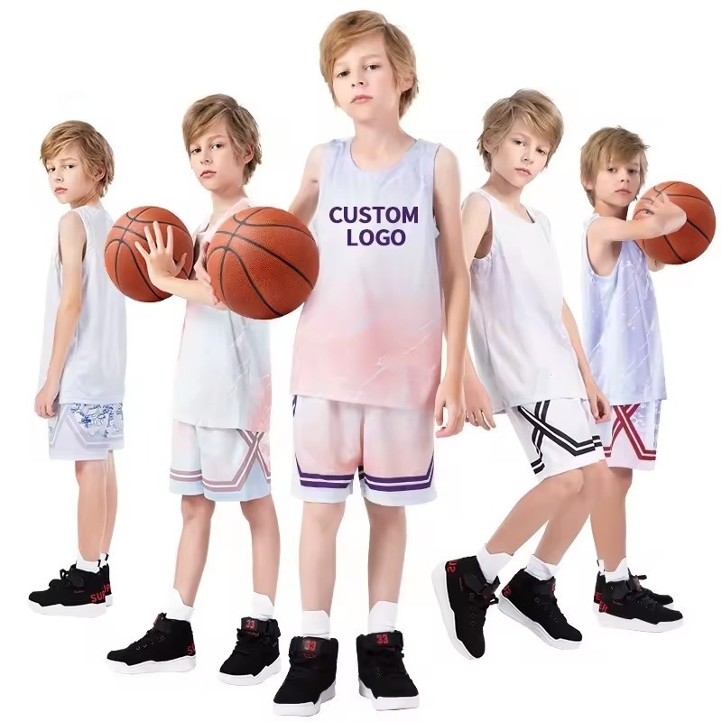 Boys Basketball Jersey cutom Basketball Uniform Shirts For Children in Bizarre Sportswear.