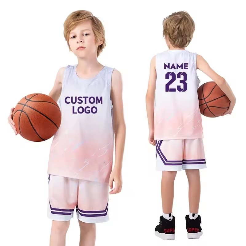 Boys Basketball Jersey cutom Basketball Uniform Shirts For Children in Bizarre Sportswear.