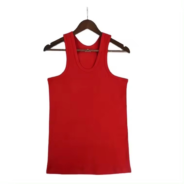 Custom Men's runnig tank top OEM design red tank top gym fitness in Bizarre Sportswear.