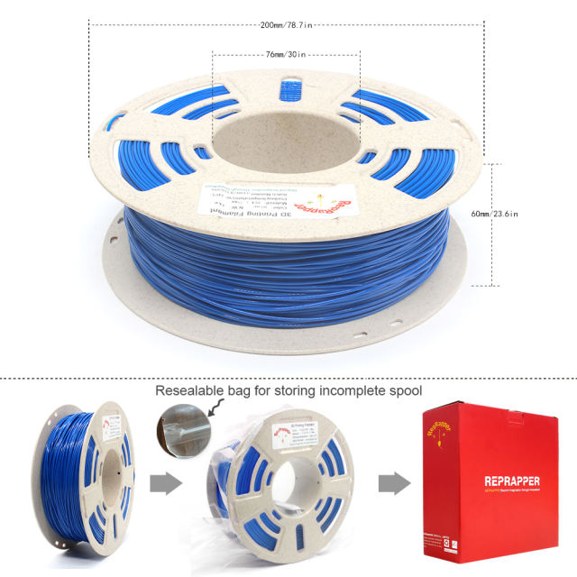 PLA Filament 1.75mm (+/-0.03mm) 2.2lb (1kg)