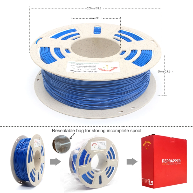 PLA Filament 1.75mm (+/-0.03mm) 2.2lb (1kg)