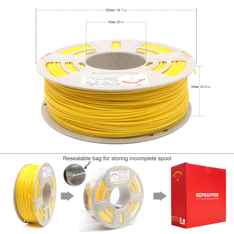 PLA Filament 1.75mm (+/-0.03mm) 2.2lb (1kg)