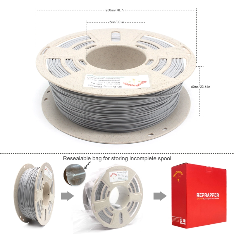 PLA Filament 1.75mm (+/-0.03mm) 2.2lb (1kg)