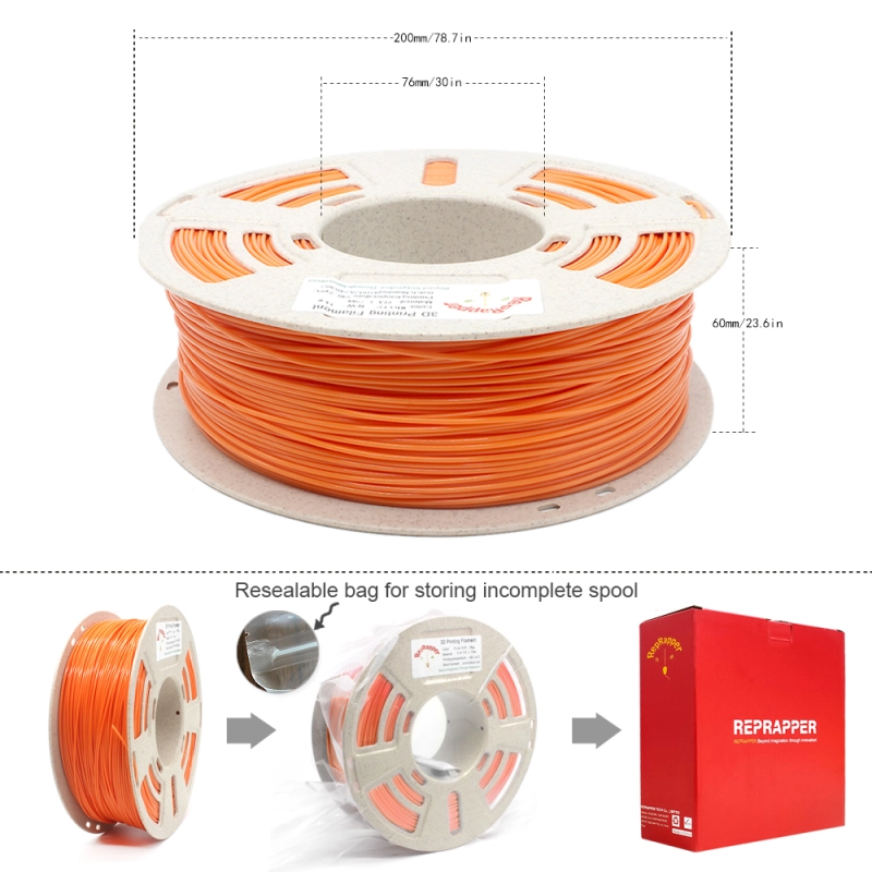 PLA Filament 1.75mm (+/-0.03mm) 2.2lb (1kg)