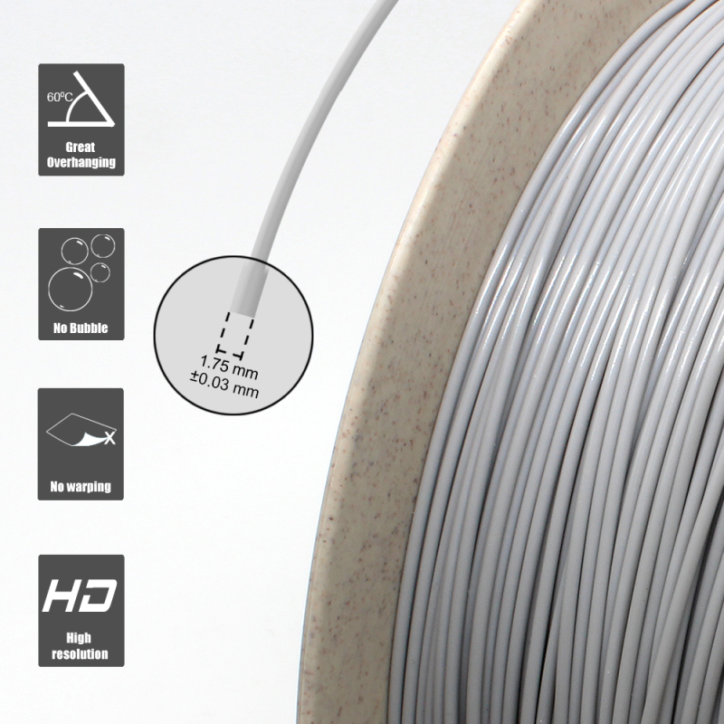 PLA Filament 1.75mm (+/-0.03mm) 2.2lb (1kg)