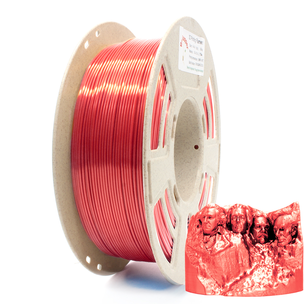 Silk PLA Filament 1.75 mm (+/-0.03 mm) 2.2 lbs (1 kg), Silky Shiny Shine